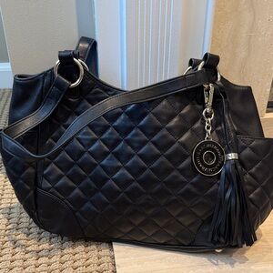 Isaac Mizrahi Black Quilted Shoulder Bag